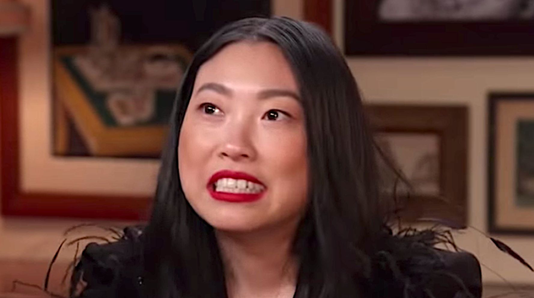Watch Awkwafina Answer Really Bizarre Questions From Jimmy Kimmel .