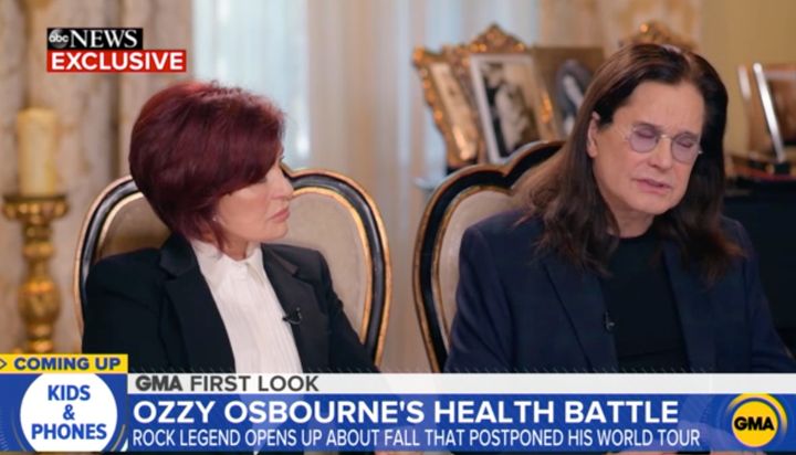 Ozzy and Sharon during their Good Morning America interview