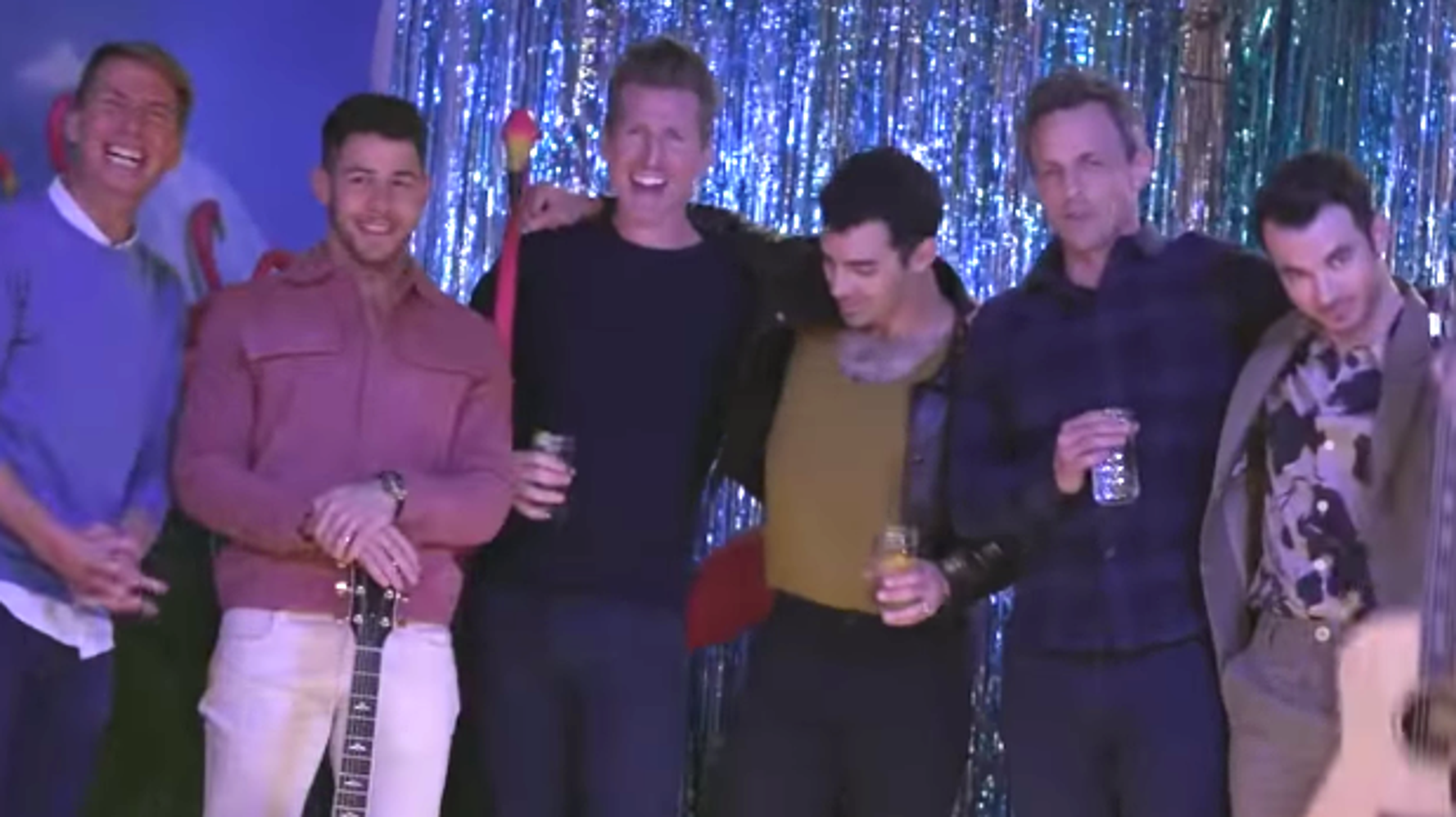 The Jonas Brothers Go Day Drinking With Seth Meyers And Write A New