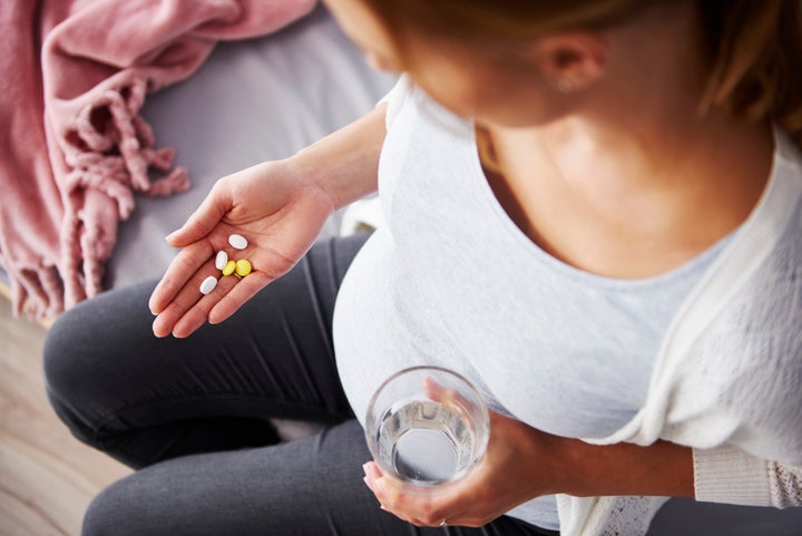 My morning arsenal includes folic acid, vitamin d, iron, anti-nausea pills and Zoloft.