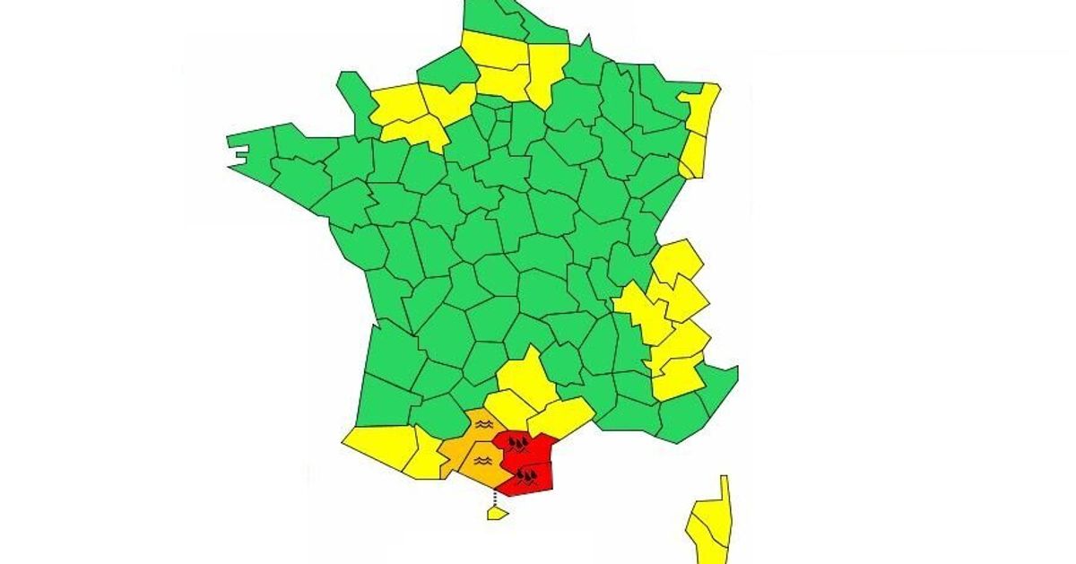 Tempete Gloria Meteo France Place 2 Departements En Alerte Rouge Le Huffpost