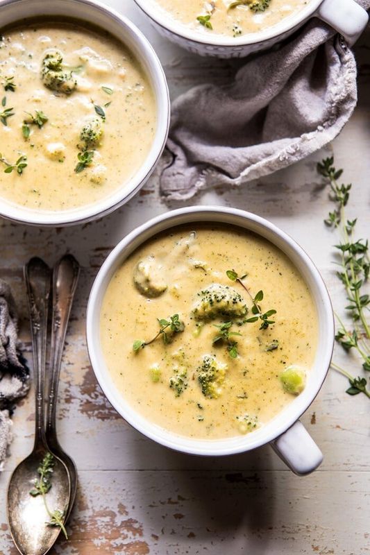 Get the recipe for Instant Pot Broccoli Cheddar and Zucchini Soup from Half Baked Harvest