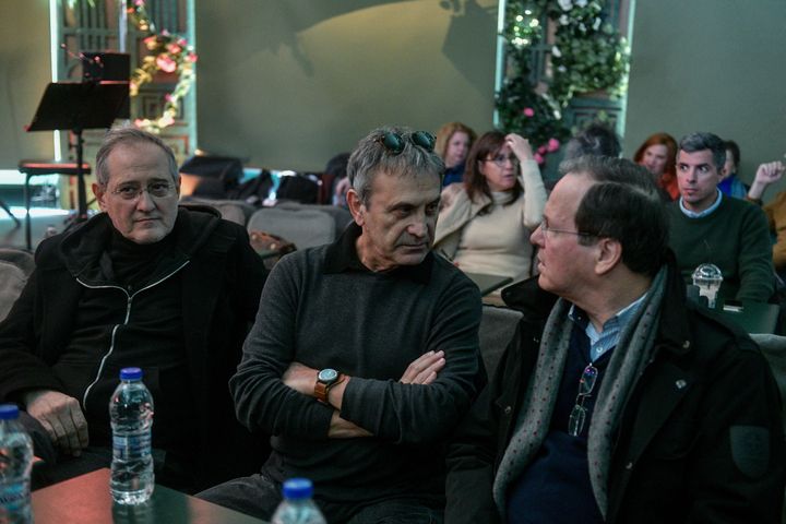 (Από αριστερά) Γιώργος Ανδρέου, Γιώργος Νταλάρας, Χρήστος Νικολόπουλος 