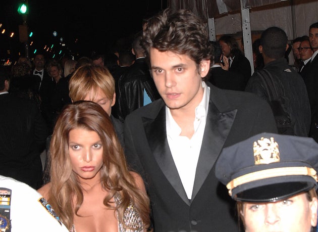 Jessica Simpson and John Mayer at the Metropolitan Museum of Art in New York City.