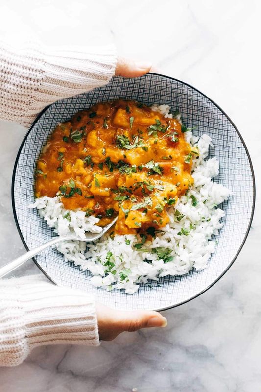 Get the recipe for Instant Pot Cauliflower Curry from Pinch of Yum