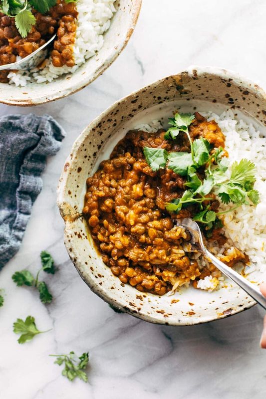 Get the recipe for Instant Pot Red Curry Lentils from Pinch of Yum