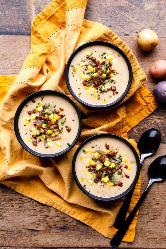 Get the recipe for Vegan Instant Pot Little Potato and Corn Chowder from I Love Vegan