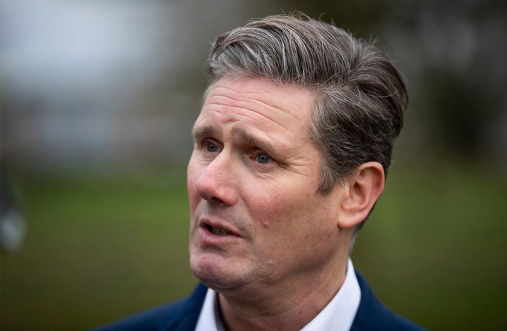 Keir Starmer speaks to the media following the launch of his campaign to succeed Jeremy Corbyn as party leader