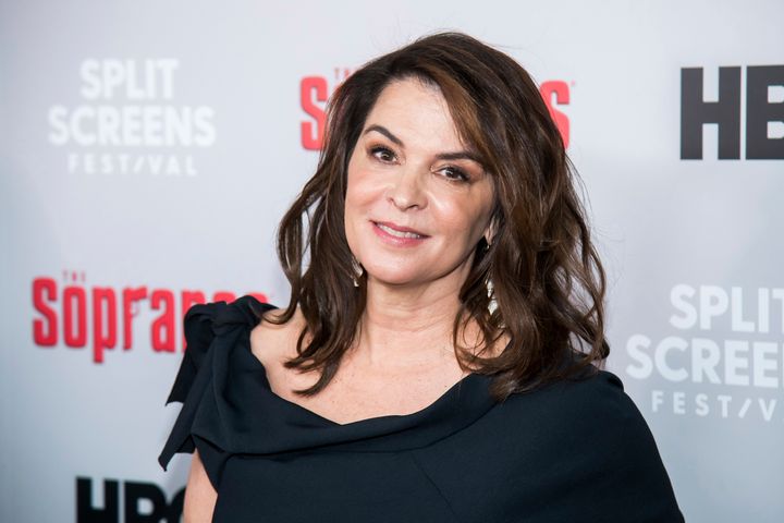 Annabella Sciorra at a "Sopranos" 20th anniversary in 2019. She testified this week at the trial of Harvey Weinstein. 
