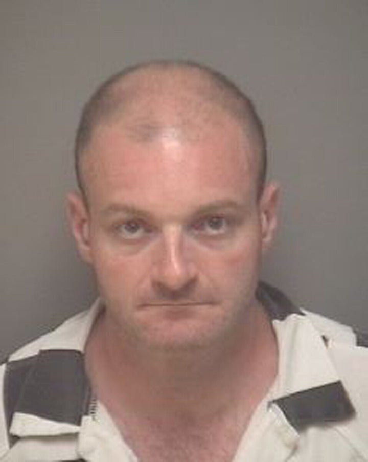 Christopher Cantwell following his surrender to police on Aug. 24, 2017.