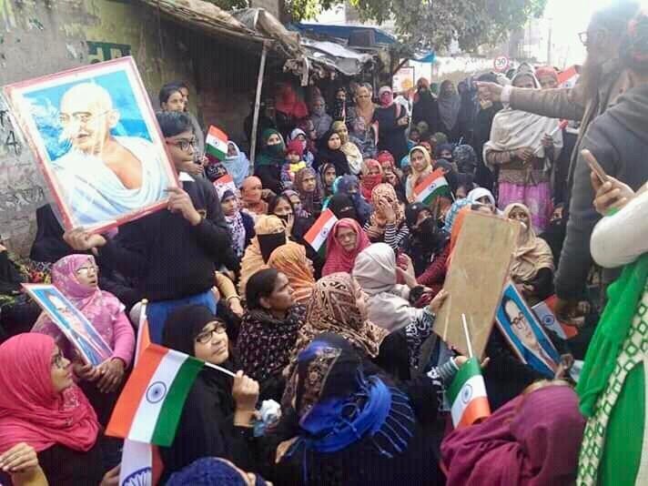 Hundreds of women led a protest against the Citizenship Amendment Act (CAA) in Etawah on 21 January, 2020.