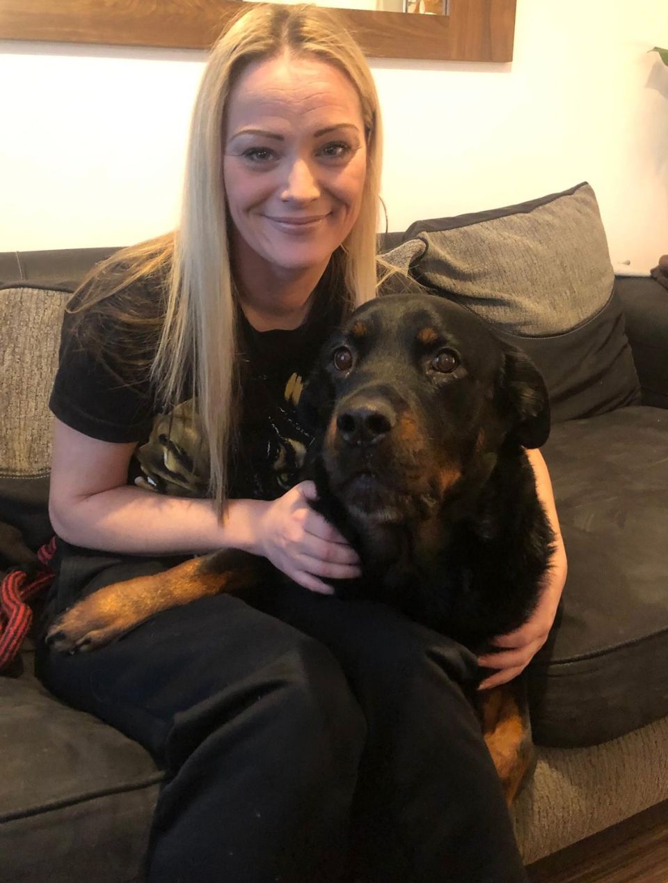 Barbara Whitehead with her dog Zeus