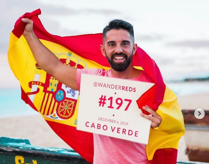 Álvaro Rojas, el español de 31 años que ha visitado los 197 países del mundo.