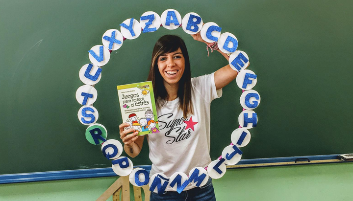 La profesora ganadora de la categoría de Primaria, Lourdes Jiménez.