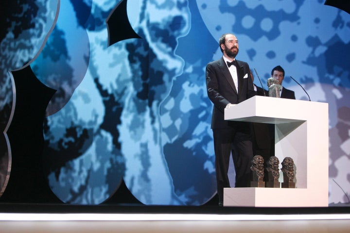Jaime Rosales, al recoger el Goya por 'La soledad' en 2008.