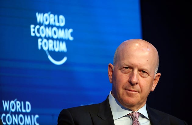 Presidente do Goldman Sachs, David Solomon, participa de uma sessão na reunião anual do...