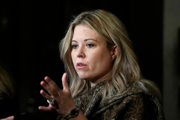 Conservative MP Michelle Rempel Garner speaks to reporters as she arrives for a Conservative caucus retreat on Parliament Hill in Ottaw on Jan. 24, 2020.