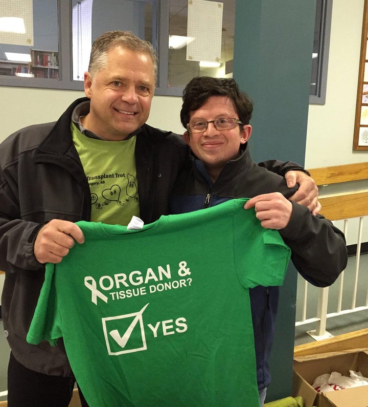 MP Len Webber is shown with Rob Sallows.