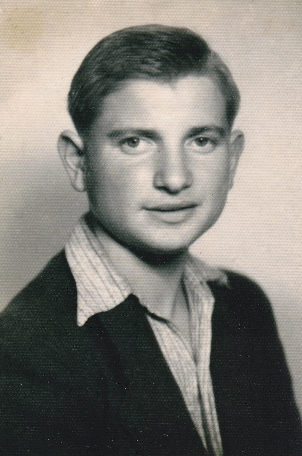 Sam Laskier aged 19 or 20 years old in a photograph taken after he arrived in England
