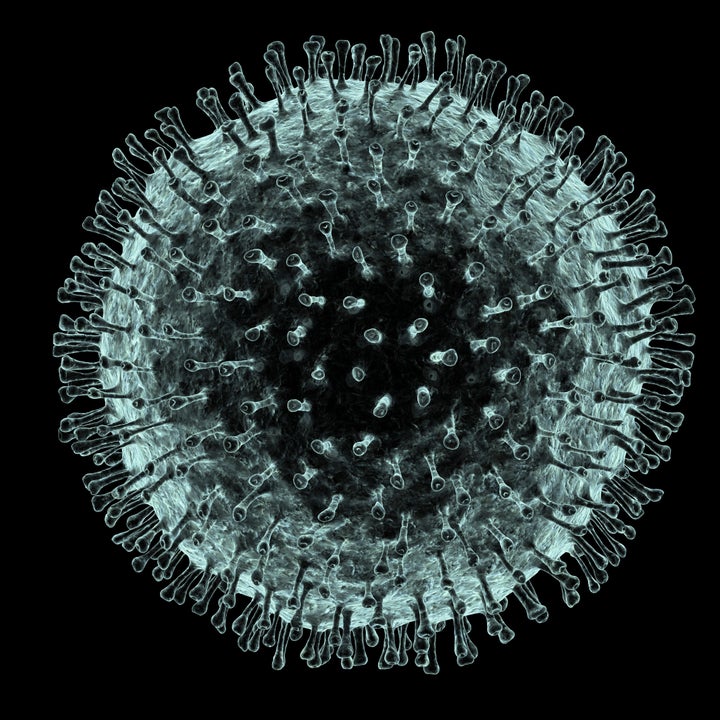 Representación de un coronavirus. 