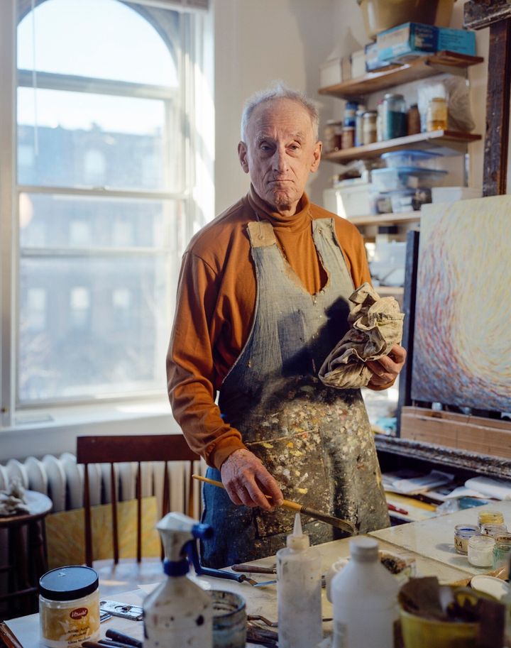 Fred Terna is pictured here in his Brooklyn art studio.
