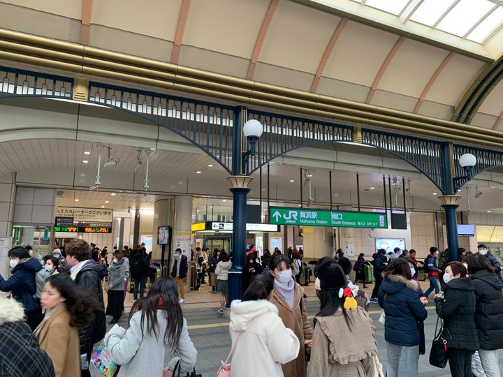 1月27日午前のJR舞浜駅
