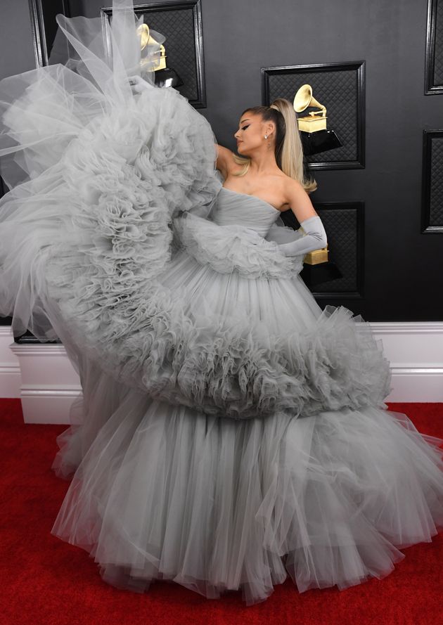 Grammys Red Carpet Ariana Grande S Outfit Is A Must See Huffpost Uk
