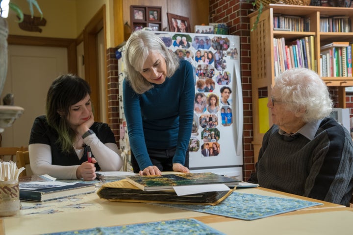 Holocaust survivor David Schaffer is working with University of Victoria Prof. Charlotte Schallie, centre, and artist Miriam Libicki to create a graphic novel about his experience. 