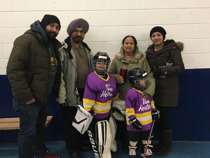 Thanks to Sahni and his sons' eagerness, Sahni's family now has three generations of ice hockey lovers.