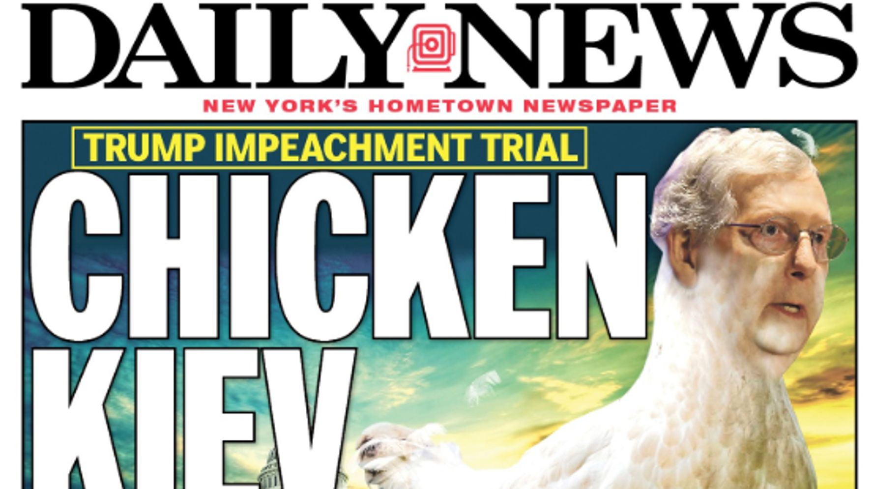 New York Daily News Hits Mitch Mcconnell With A Yellow Bellied Cover Nickname Huffpost Latest News
