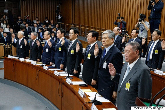 대기업 총수들이 출석한 '최순실 국정조사' 1차 청문회에 대한 트위터 이용자들의