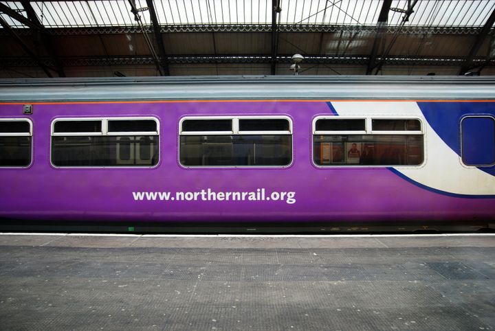 Liverpool, England - April 2, 2010: Northern Rail train in Liverpool Lime Street Station. Northern Rail is a British train operating company that has operated local passenger services in Northern England since 2004.