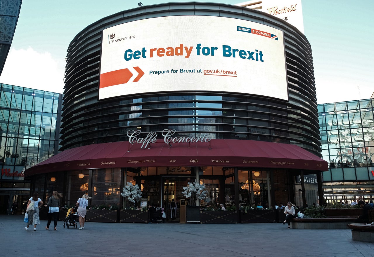 A 'Get ready for Brexit' government advert in London in September