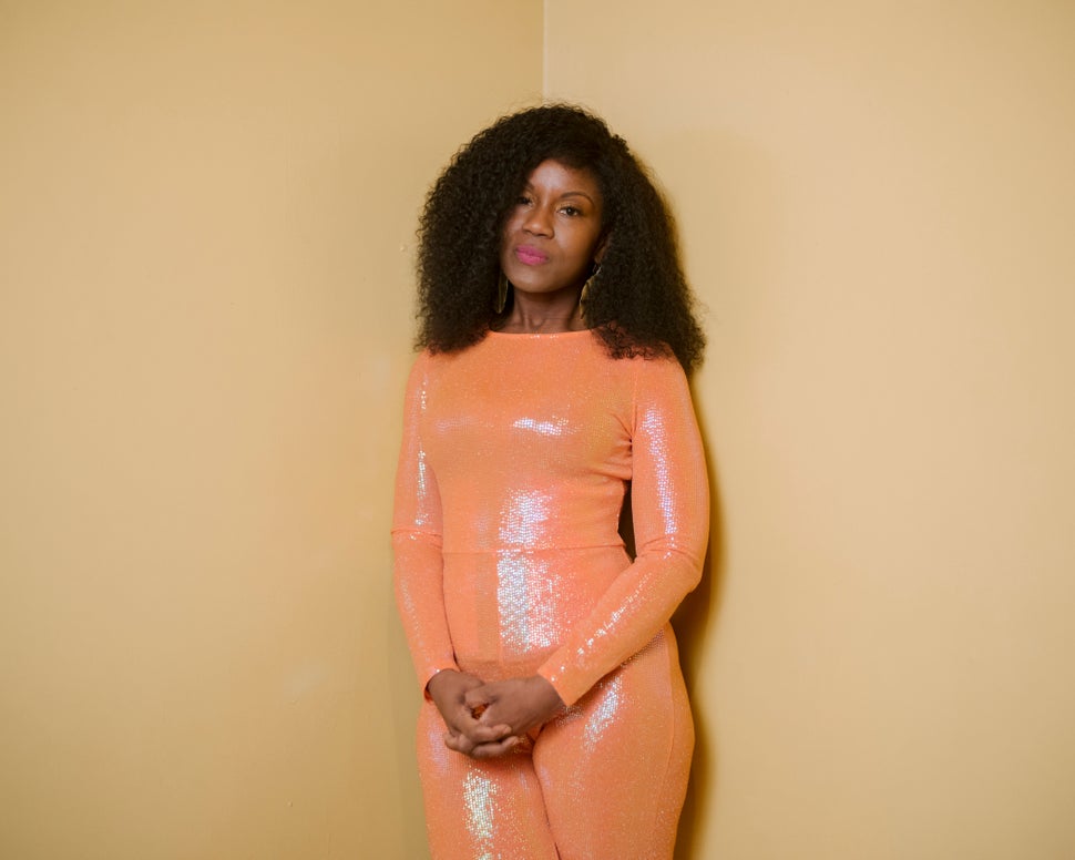 Karen Tappin, owner of "Karen's Body Beautiful," poses for a portrait in the Fort Greene neighborhood of Brooklyn. Karen's Body Beautiful is an all-natural Brooklyn-based hair and body product line.