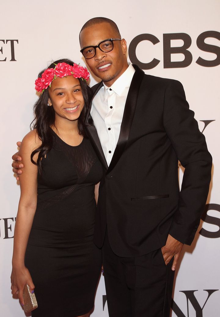 Deyjah Imani Harris (left) and T.I. attend American Theatre Wing's 68th Annual Tony Awards at Radio City Music Hall on June 8, 2014, in New York City.