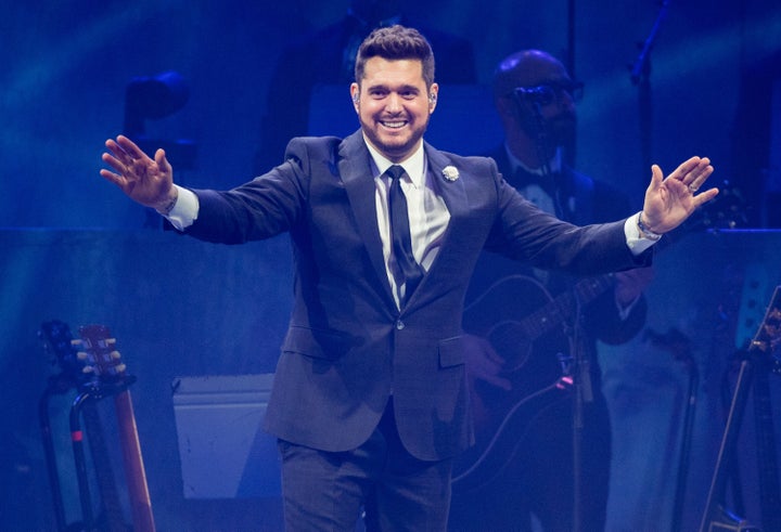 Michael Buble performs at The O2 Arena on Dec. 9 2019 in London, United Kingdom. 
