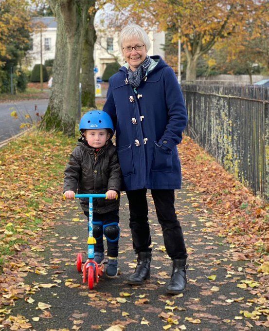 Susan Wakeford with her grandson: 