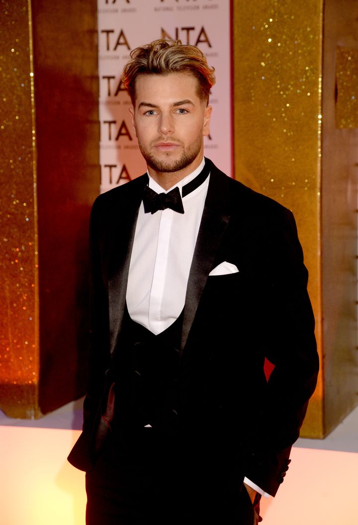 Chris Hughes on the red carpet at the National Television Awards