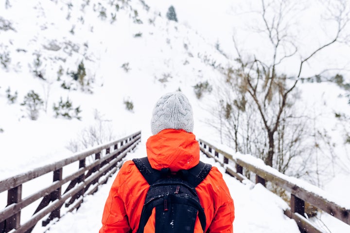 Dress for the weather, and carry a backpack filled with essentials such as a water bottle, healthy snacks, and your phone.