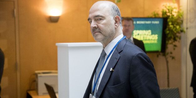 Pierre Moscovici, economic commissioner for the European Union (EU), arrives to a G-20 finance ministers and central bank governors meeting on the sidelines of the spring meetings of the International Monetary Fund (IMF) and World Bank in Washington, D.C., U.S., on Friday, April 21, 2017. The emergence of protectionist forces could undermine a modest brightening of the global growth outlook and is putting severe strain on the post-World War II economic order, the IMF said this week. Photographer: Andrew Harrer/Bloomberg via Getty Images