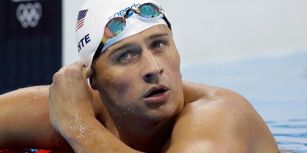 FILE - In this Tuesday, Aug. 9, 2016, file photo, United States' Ryan Lochte checks his time in a men's 4x200-meter freestyle heat during the swimming competitions at the 2016 Summer Olympics, in Rio de Janeiro, Brazil. Add two fresh entries to the increasingly popular genre of non-apology apologies. In a span of 15 hours, politician Donald Trump and Lochte both coughed up carefully crafted words of contrition, each without fully owning up to exactly what heâd done wrong. (AP Photo/Michael