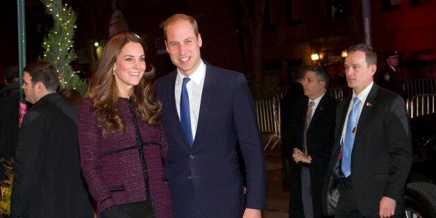 Kate, left, Duchess of Cambridge and Britain's Prince William arrive at The Carlyle hotel, Sunday, Dec. 7, 2014, in New York. They have a full schedule of events in New York, including a visit to the National Sept. 11 Memorial and Museum and an NBA basketball game between the Brooklyn Nets and the Cleveland Cavaliers. (AP Photo/New York Post, Chad Rachman, Pool)