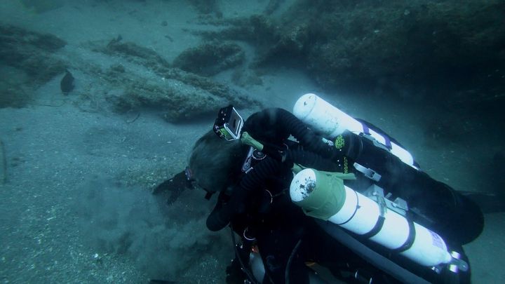Michael Barnette on the wreck of the SS Cotopaxi searching for clues.