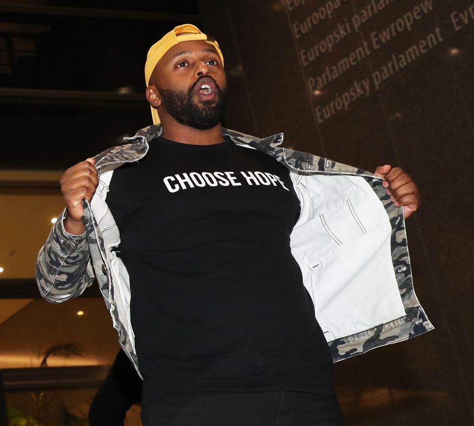 Green Party MEP Magid Magid leaves the European Parliament in Brussels, Belgium, for the last time. 