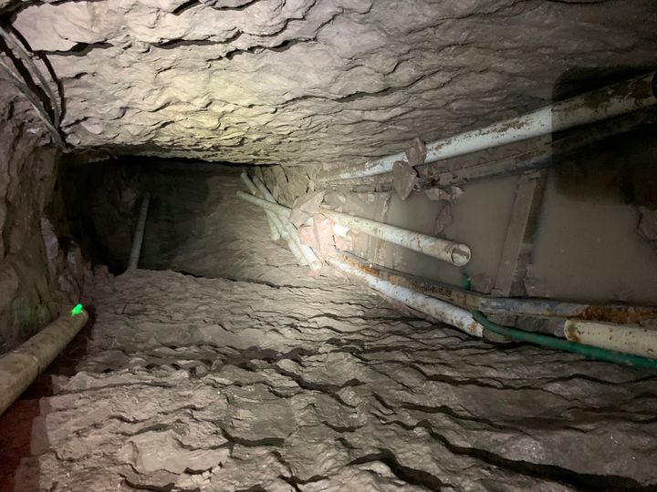 This undated photo provided by the Drug Enforcement Administration shows what is believed to be the longest smuggling tunnel between Mexico and the U.S.