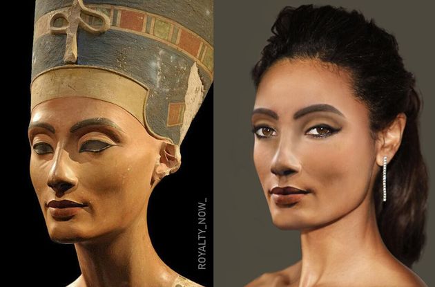 La Reina Egipcia Nefertiti Gran Círculo Declara Pendientes T 