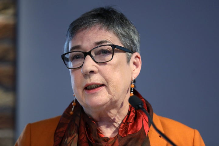 Britain's Labour Party MP Ann Coffey makes an announcement she is leaving the party, in London, Britain, February 18, 2019. REUTERS/Simon Dawson