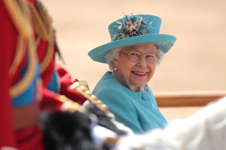 The Queen at Trooping the Colour in 2018. Each year she celebrates two birthdays.