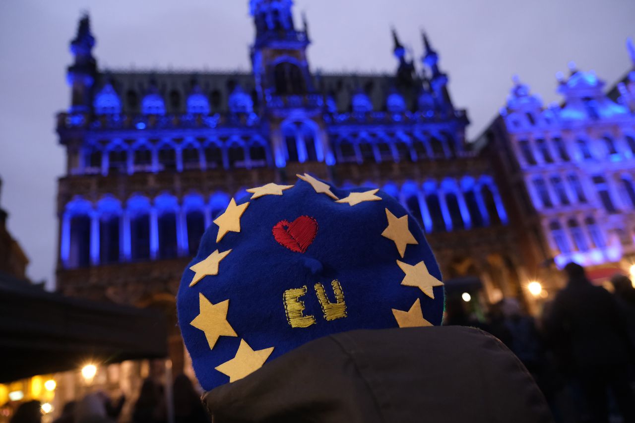 The city of Brussels held an event to mark its relationship with the UK ahead of its departure from the European Union. 