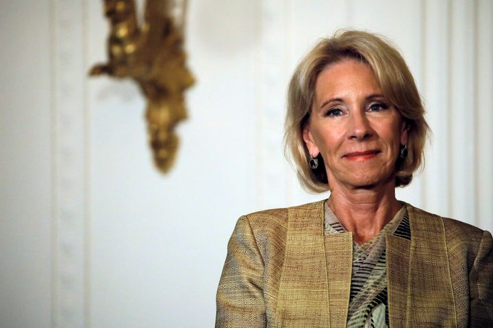 Education Secretary Betsy DeVos rescinded guidelines about transgender students' use of school bathrooms in 2017.